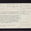 Doonans Hill, NS30SE 4, Ordnance Survey index card, page number 1, Recto