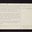 Doonans Hill, NS30SE 4, Ordnance Survey index card, page number 2, Verso