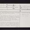 Mote Of The Doonans, NS30SE 8, Ordnance Survey index card, page number 1, Recto