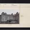 Kilkerran House, NS30SW 7, Ordnance Survey index card, page number 1, Recto