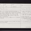 Purclewan, NS31NE 7, Ordnance Survey index card, Recto