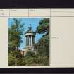 Ayr, Alloway, Robert Burns Monument, NS31NW 32, Ordnance Survey index card, Recto