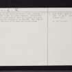 Dowan's Hill, NS31SW 5, Ordnance Survey index card, page number 3, Recto