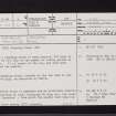 Maybole, Lyonston, NS31SW 8, Ordnance Survey index card, page number 1, Recto