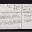 Kingcase, St Ninian's Hospital, NS32SW 2, Ordnance Survey index card, page number 1, Recto