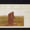 Stane Park, Drybridge, NS33NE 8, Ordnance Survey index card, Verso
