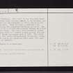 Irvine, Seagate, Seagate Castle, NS33NW 3, Ordnance Survey index card, page number 2, Verso