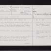 Fullarton Ice-House, NS33SW 7, Ordnance Survey index card, page number 1, Recto