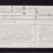 Aiket Castle, NS34NE 1, Ordnance Survey index card, page number 1, Recto
