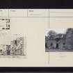 Clonbeith Castle, NS34NW 9, Ordnance Survey index card, page number 1, Recto