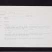 Kennox Stables, NS34SE 30, Ordnance Survey index card, Recto