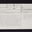 Cuff Hill, NS35NE 12, Ordnance Survey index card, page number 1, Recto