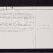 Cuff Hill, NS35NE 12, Ordnance Survey index card, page number 2, Verso