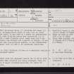 Kilallan, NS36NE 2, Ordnance Survey index card, page number 1, Recto