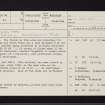 Law Park, NS36NW 11, Ordnance Survey index card, page number 1, Recto