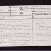 Cloak Castle, NS36SW 5, Ordnance Survey index card, page number 1, Recto