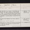 Dumbarton, 81 High Street, Glencairn Tenement, NS37NE 13, Ordnance Survey index card, Recto