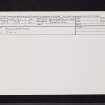 Dumbarton, NS37NE 21, Ordnance Survey index card, Recto