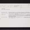 Dumbarton, NS37NE 22, Ordnance Survey index card, Recto