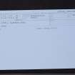 Bonhill, Dalmonach School, NS37NE 28, Ordnance Survey index card, Recto