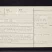 Pennytersal, NS37SW 9, Ordnance Survey index card, page number 1, Recto