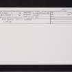 Rossdhu, Ross Lodge, NS38NE 11, Ordnance Survey index card, Recto