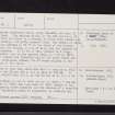 Cameron Home Farm, NS38SE 6, Ordnance Survey index card, page number 2, Verso