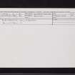 Alexandria, Tullichewan, NS38SE 8, Ordnance Survey index card, Recto