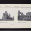 Bannachra Castle, NS38SW 3, Ordnance Survey index card, Recto