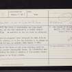 Camstraddan House, NS39SE 5, Ordnance Survey index card, page number 1, Recto