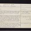 Strathcashell Point, Loch Lomond, NS39SE 11, Ordnance Survey index card, page number 1, Recto