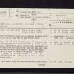 Dalmellington, Pickan's Dyke, NS40NE 2, Ordnance Survey index card, page number 1, Recto