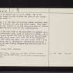 Dalmellington, Pickan's Dyke, NS40NE 2, Ordnance Survey index card, page number 2, Verso
