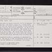 Dalmellington Motte, NS40NE 3, Ordnance Survey index card, page number 1, Recto