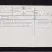 Dalmellington, NS40NE 8, Ordnance Survey index card, page number 1, Recto