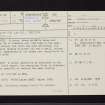 White Laise, Beoch, NS40SE 4, Ordnance Survey index card, page number 1, Recto