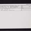 High Barbeth, NS41NW 12, Ordnance Survey index card, Recto