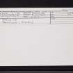 Barleith, NS43NE 8, Ordnance Survey index card, Recto
