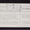 Caprington Castle, NS43NW 21, Ordnance Survey index card, page number 1, Recto