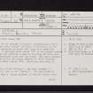 Carnell House, NS43SE 2, Ordnance Survey index card, page number 1, Recto