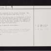 Carnell House, NS43SE 2, Ordnance Survey index card, page number 2, Verso