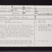 Craigie, NS43SW 2, Ordnance Survey index card, page number 1, Recto