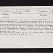Barnweill, NS43SW 8, Ordnance Survey index card, Recto
