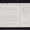 Dunlop Hill, NS44NW 1, Ordnance Survey index card, page number 2, Verso