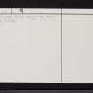 Dunlop, Clandeboye Vault, NS44NW 3, Ordnance Survey index card, page number 2, Verso