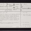Dunlop, Clandeboye Vault, NS44NW 3, Ordnance Survey index card, page number 1, Recto