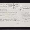 Jocksthorn, NS44SW 3, Ordnance Survey index card, page number 1, Recto