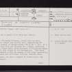 Dunlop, St Mary's Chapel, NS45SW 1, Ordnance Survey index card, page number 1, Recto