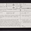 Inchinnan, Northbar House, NS46NE 3, Ordnance Survey index card, page number 1, Recto