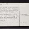 Knock, Queen Blearie's Stone, NS46NE 13, Ordnance Survey index card, page number 2, Verso